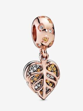 Sparkling Leaves Dangle Pandora Charm